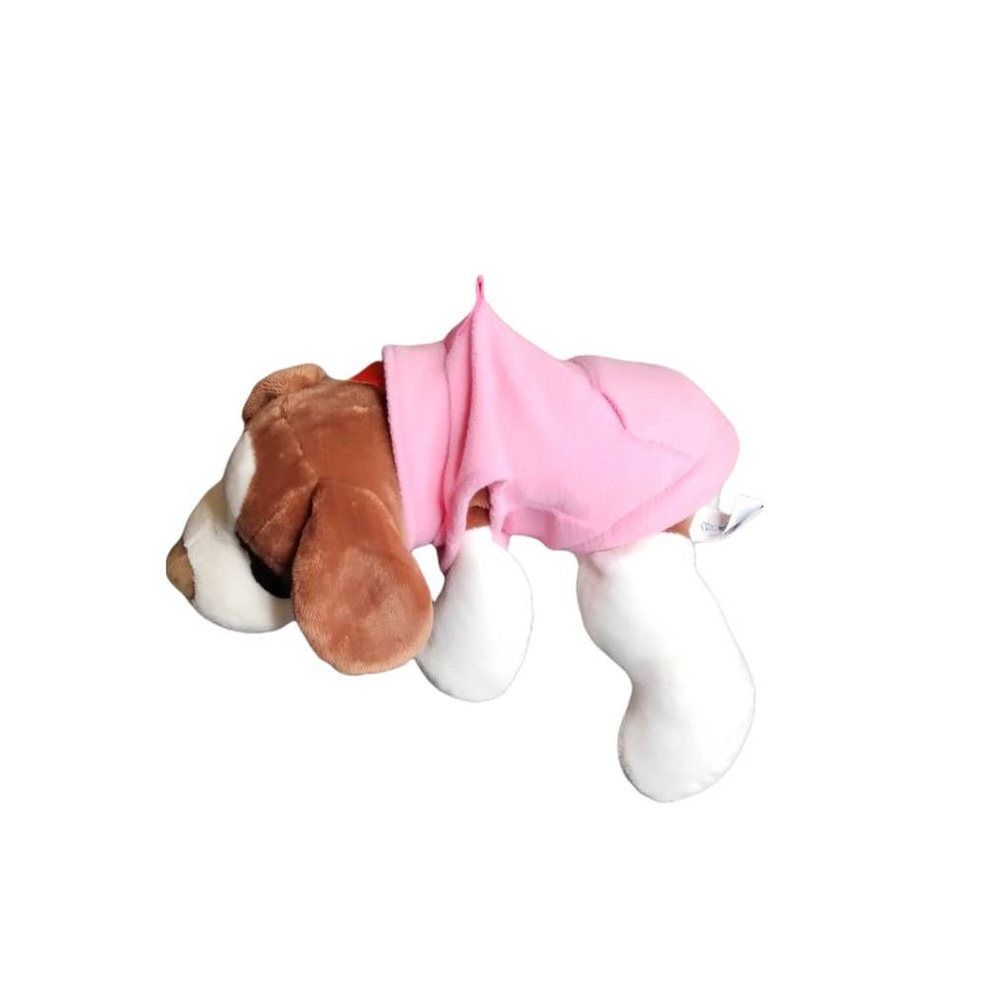 Winter Fleece Dog Coat Jacket Vest Pink Leash Clip Pockets Soft Size S No Brand